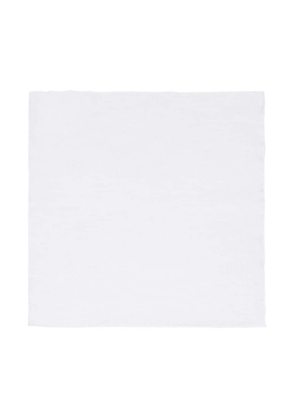 Lady Anne slub-texture linen handkerchief - White