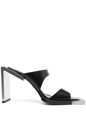 HELIOT EMIL 100mm square-open toe leather sandals - Black