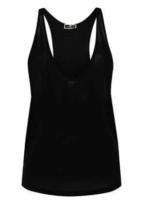 Elisabetta Franchi sleeveless semi-sheer top - Black