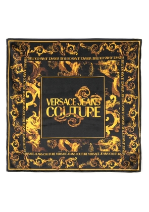 Versace Jeans Couture Barocco-print silk scarf - Black