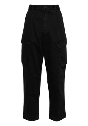 Semicouture tapered-leg cargo trousers - Black