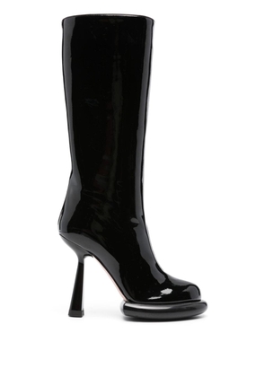 Francesca Bellavita Love 120mm patent leather boots - Black