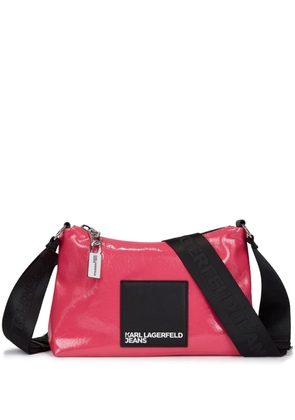 Karl Lagerfeld Jeans Tech leather crossbody bag - Pink