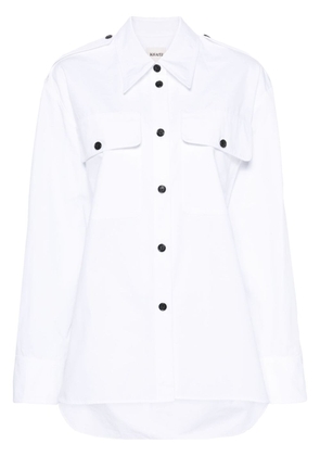 KHAITE button-up cotton overshirt - White