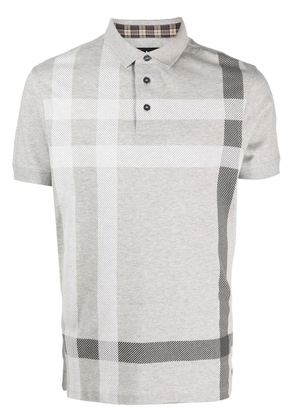 Barbour Blain check-print polo shirt - Grey