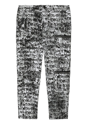 WESTFALL abstract-print zip-pockets trousers - White