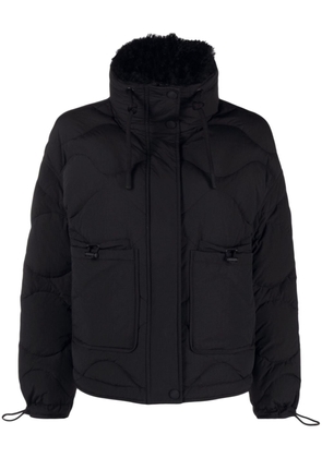 Yves Salomon shearling-trim padded jacket - Black