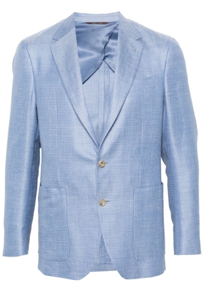 Canali notched-lapels single-breasted blazer - Blue
