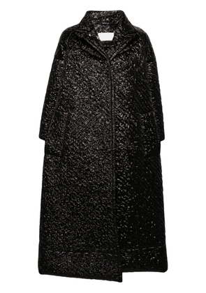 Maison Margiela A-line crinkled coat - Black