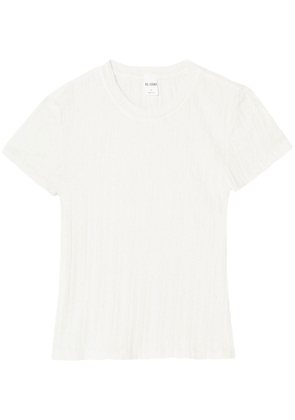 RE/DONE pointelle-knit cotton T-shirt - White