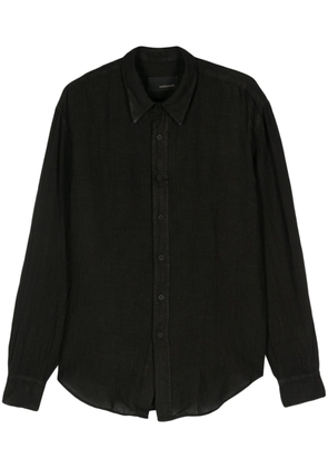 Costumein long-sleeve linen shirt - Black