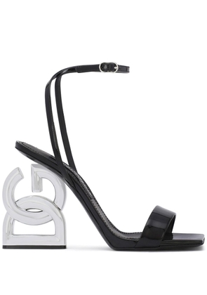 Dolce & Gabbana 3.5 105mm patent leather sandals - Black