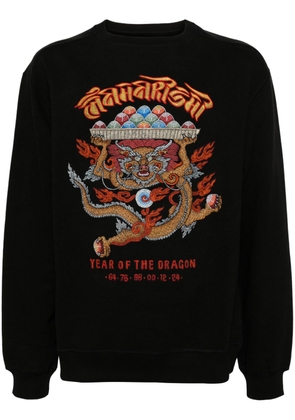 Maharishi Abundance Dragon organic cotton sweatshirt - Black