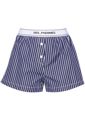 DES PHEMMES Sporty striped shorts - Blue