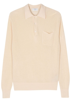Ballantyne cotton long-sleeved polo shirt - Neutrals