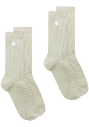 Carhartt WIP logo-embroidered ribbed socks (set of two) - Green