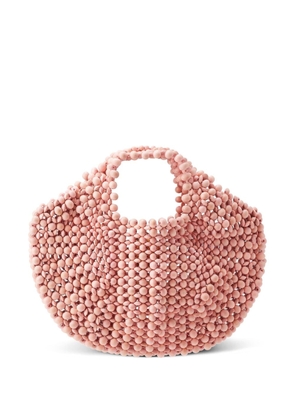 Aranaz Luha beaded top-handle bag - Pink