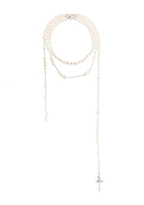 Vivienne Westwood pearl-embellished wraparound necklace - White