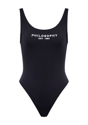 Philosophy Di Lorenzo Serafini logo-print low-back swimsuit - Black