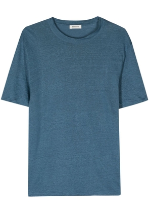 SANDRO crew-neck linen T-shirt - Blue