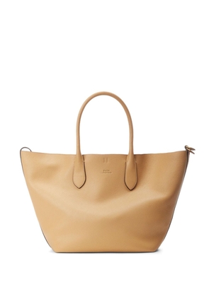Polo Ralph Lauren small logo-debossed tote bag - Neutrals