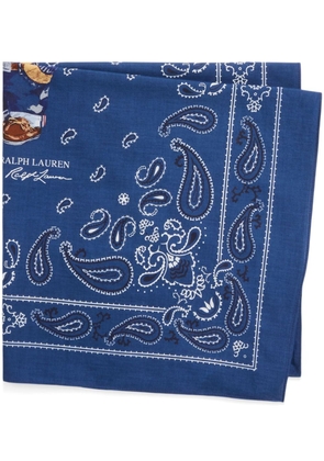 Polo Ralph Lauren Polo Bear-print cotton bandana - Blue