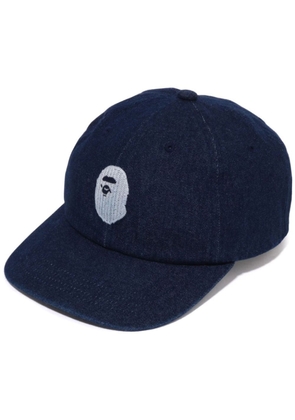 A BATHING APE® logo-charm denim cap set - Blue