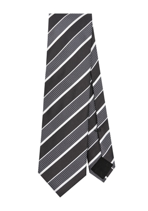 BOSS striped silk tie - Black