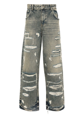 Represent R3D distressed straight-leg jeans - Blue
