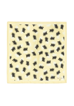 Paul Smith abstract-print silk pocket square - Yellow
