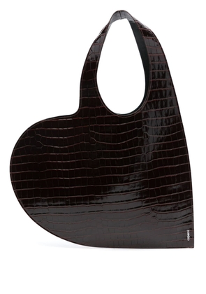 Coperni Heart leather tote bag - Brown