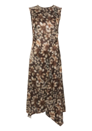 Acne Studios seasonal-print twill dress - Brown