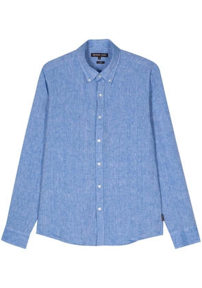 Michael Kors slub-texture linen shirt - Blue