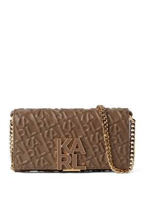 Karl Lagerfeld KL/Karl monogram crossbody wallet - Brown