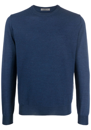 Corneliani crew-neck virgin wool jumper - Blue
