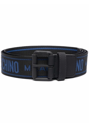 Moschino intarsia-logo two-tone belt - Black