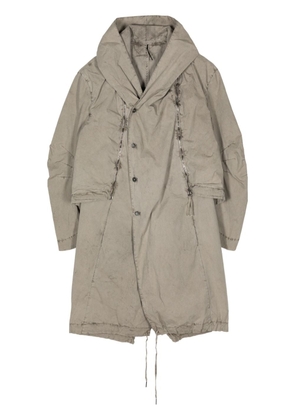 Masnada layered hooded parka coat - Neutrals