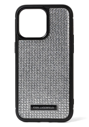 Karl Lagerfeld iPhone 15 Pro Max rhinestone case - Silver