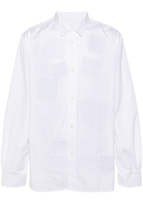 Junya Watanabe patchwork-detail cotton shirt - White