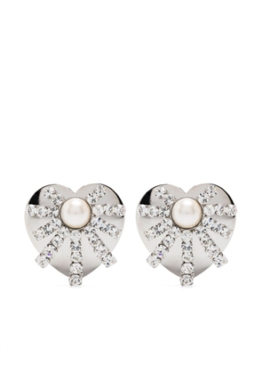 Alessandra Rich crystal-embellished earrings - Silver