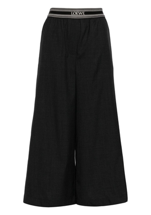 LOEWE cropped wool trousers - Black