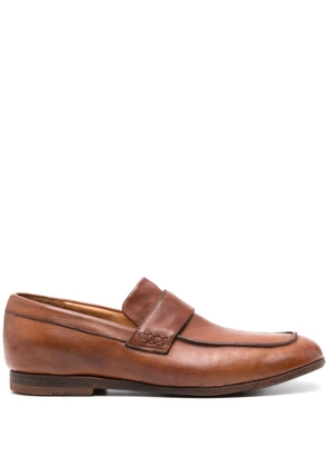 Moma raised-seam leather loafers - Brown