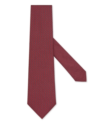 Zegna graphic-print silk tie - Red