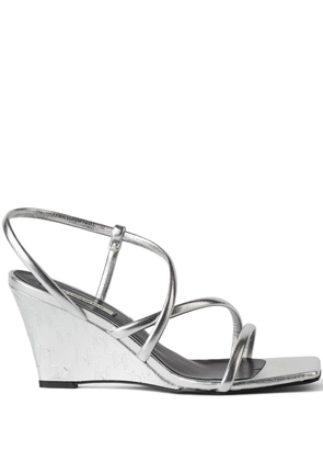 Karl Lagerfeld Rialto 80mm leather sandals - Silver