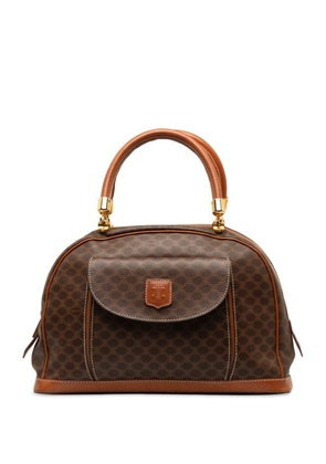Céline Pre-Owned Macadam-pattern canvas handbag - Brown