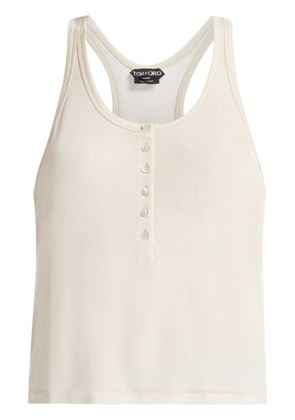 TOM FORD ribbed jersey tank top - White