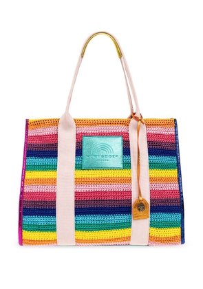 Kurt Geiger London SOUTHBANK rainbow crochet tote bag - Pink