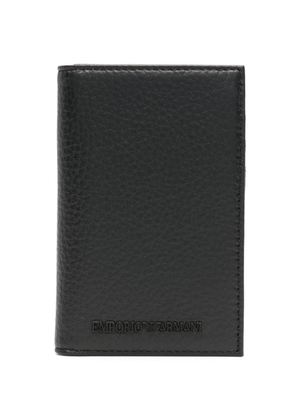 Emporio Armani bi-fold leather cardholder - Black