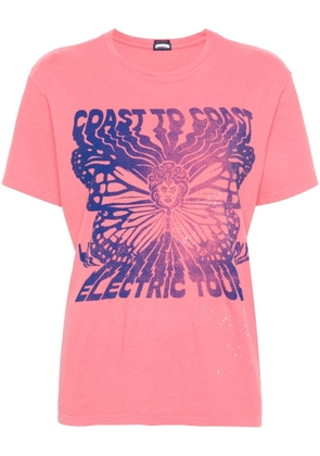 MOTHER graphic-print cotton T-shirt - Pink