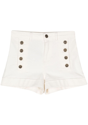 TWINSET button-detail denim shorts - White